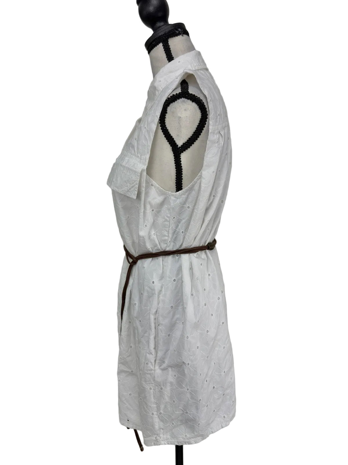 Romper Zara in Pizzo Sangallo Bianco - Foderato