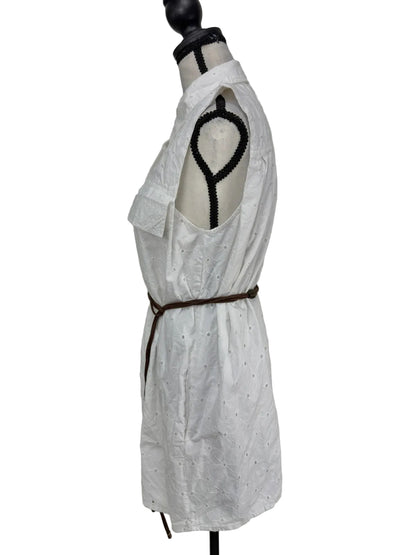 Romper Zara in Pizzo Sangallo Bianco - Foderato