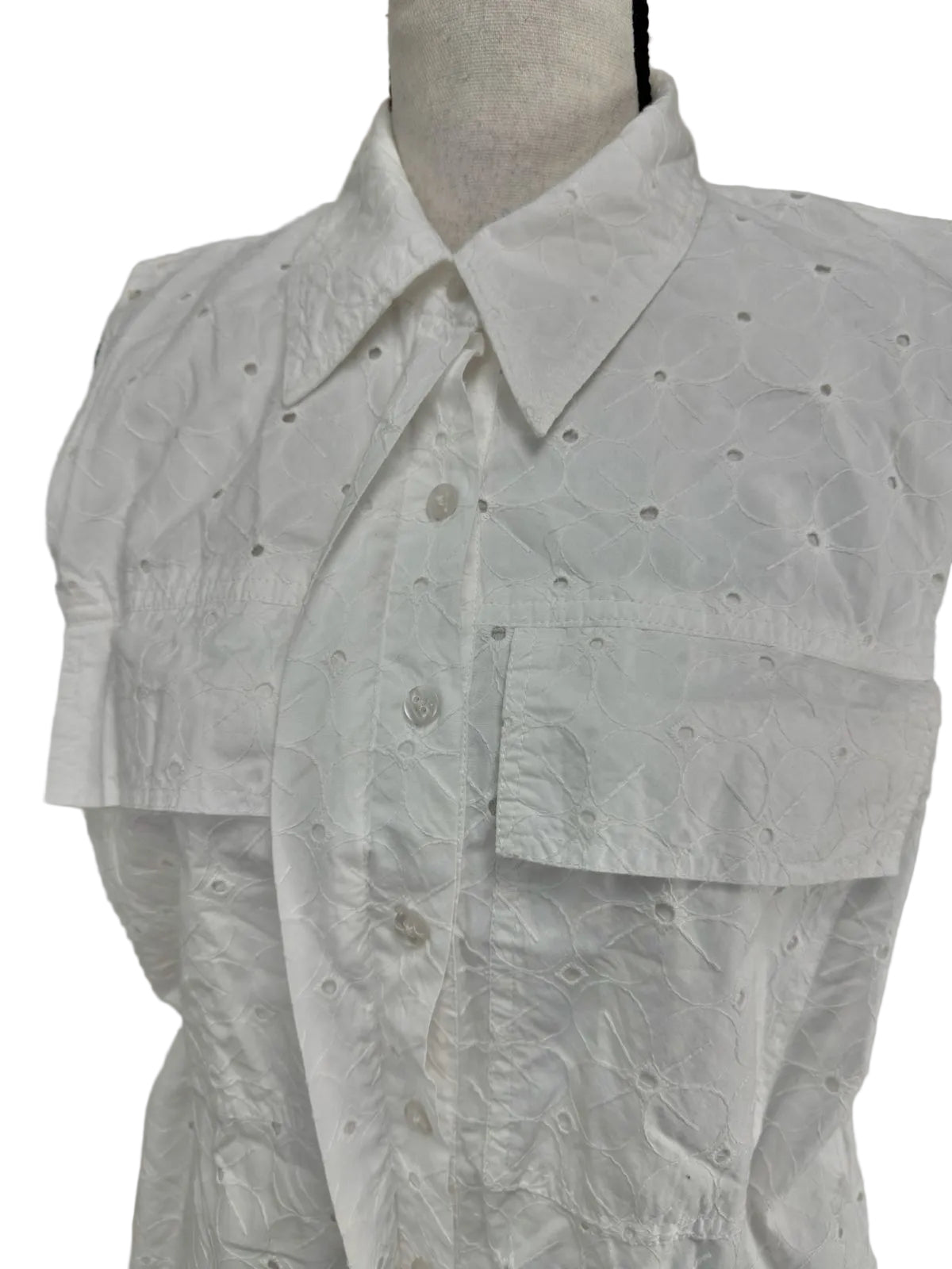 Romper Zara in Pizzo Sangallo Bianco - Foderato