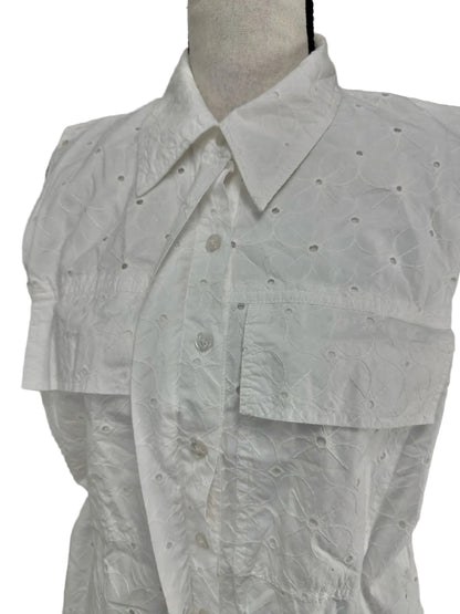 Romper Zara in Pizzo Sangallo Bianco - Foderato