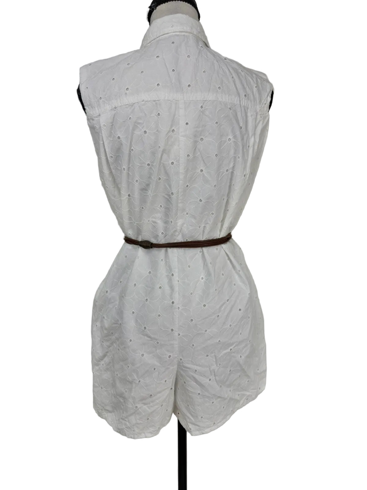 Romper Zara in Pizzo Sangallo Bianco - Foderato
